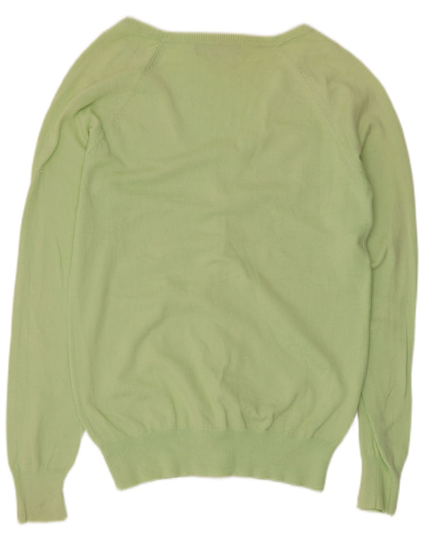 Suéter cardigã feminino Zara UK 18 XL algodão verde