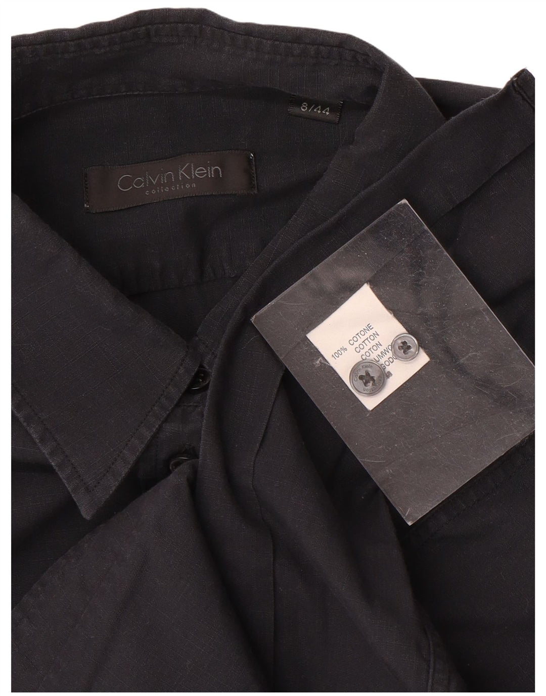 Camisa feminina Calvin Klein US 8 médio algodão azul marinho