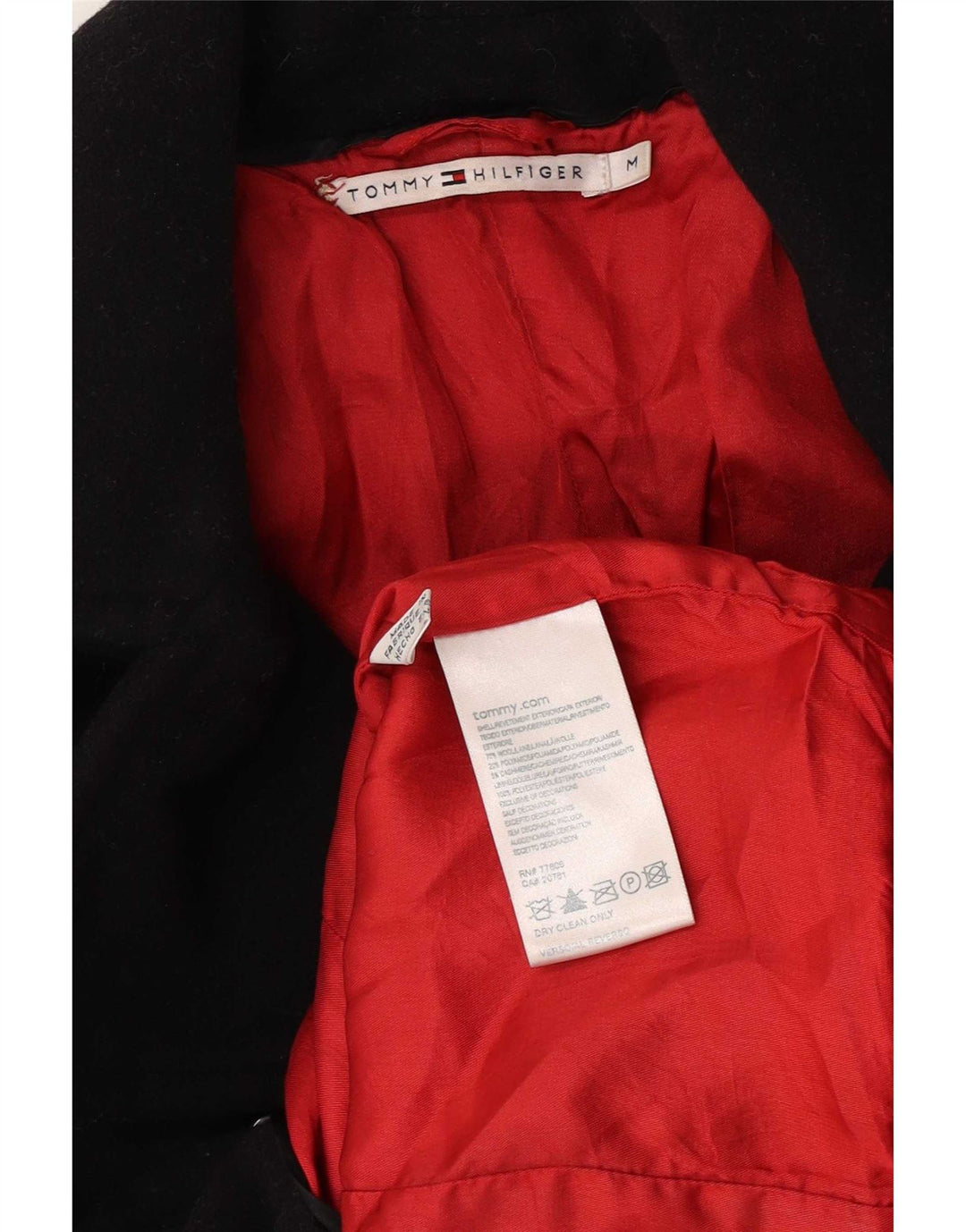 Casaco feminino Tommy Hilfiger Pea UK 12 lã preta média