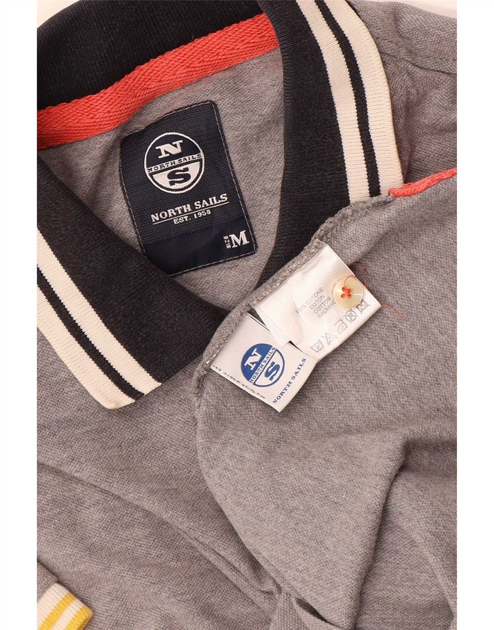 Camisa polo masculina North Sails algodão cinza médio