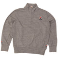 Suéter masculino Superdry com gola zip e algodão manchado cinza médio