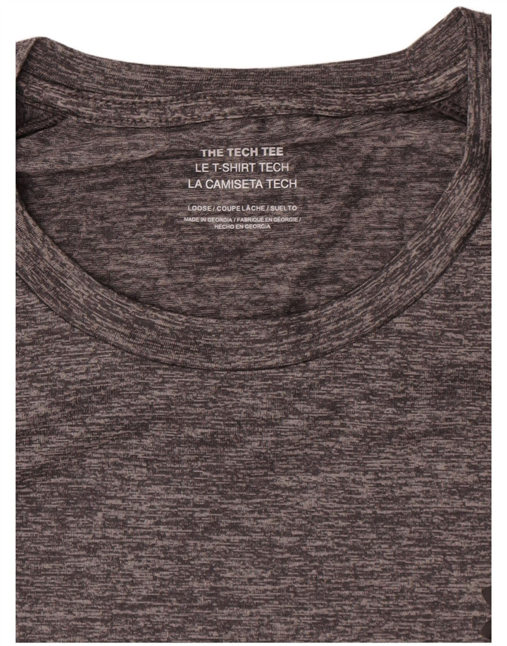 Camiseta masculina Under Armour Top 2XL poliéster manchado cinza