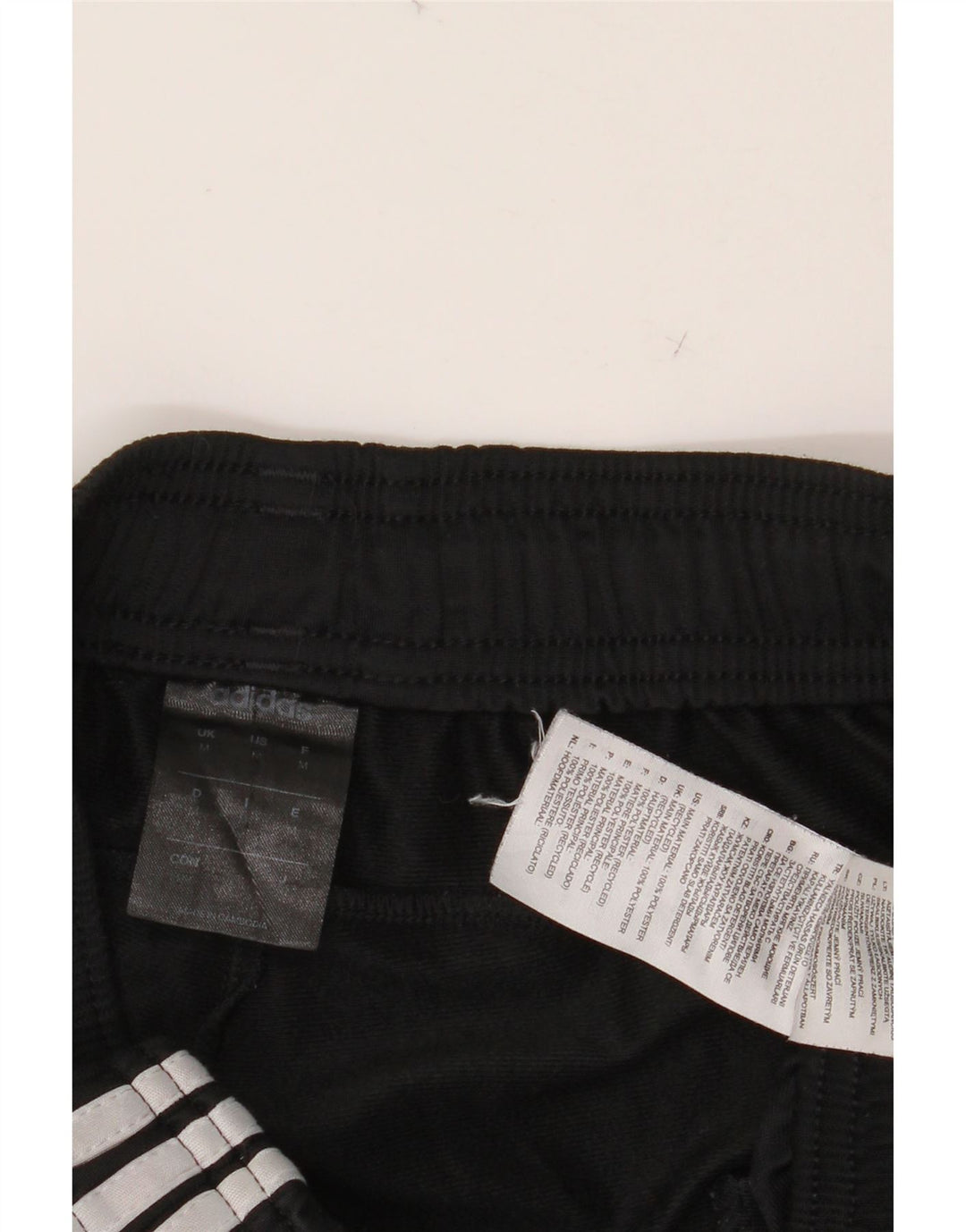 Calças de treino masculinas ADIDAS poliéster preto médio