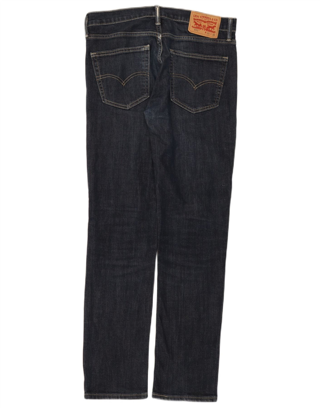 Levi's Masculino 511 Slim Jeans W31 L32 Azul Marinho Algodão