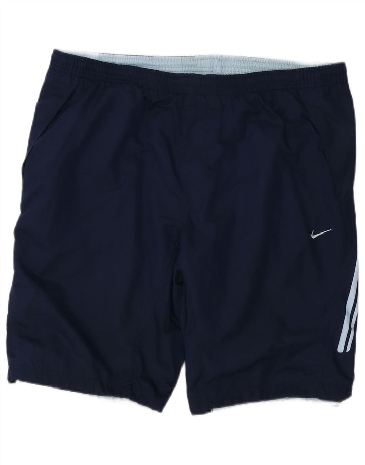 Shorts esportivos masculinos NIKE grandes poliéster azul marinho