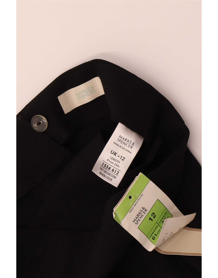 Saia lápis feminina Marks & Spencer UK 12 médio W34 poliéster preto