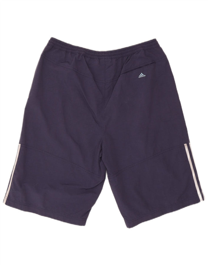 Shorts esportivos masculinos ADIDAS grandes poliéster azul marinho
