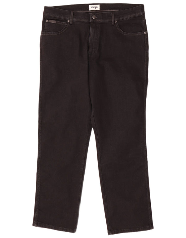 Wrangler Masculino Texas Straight Jeans W40 L30 Algodão Preto