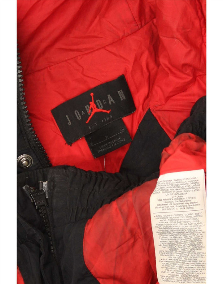 Jaqueta acolchoada com capuz masculina Jordan UK 36 poliéster preto pequeno