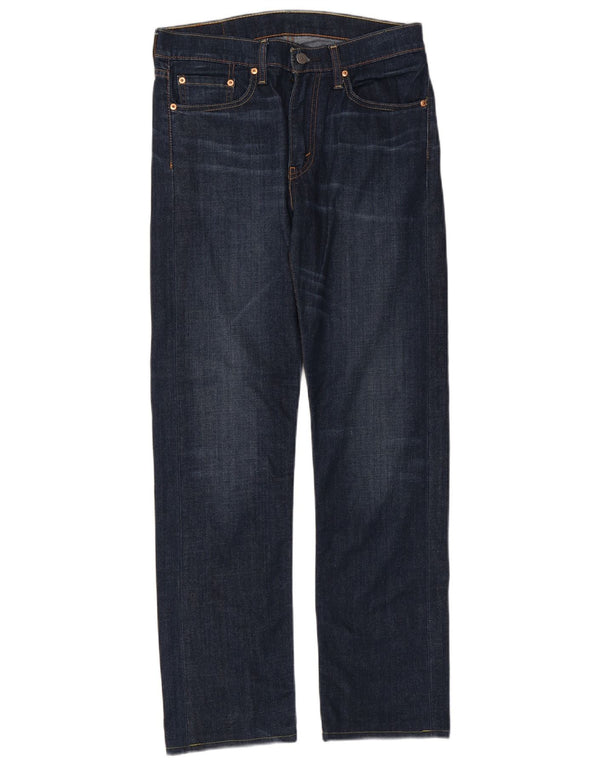 Calça jeans masculina Levi's 513 Slim Straight W31 L31 azul marinho algodão