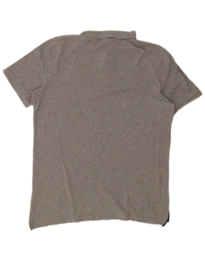 Camisa polo masculina Nike grande algodão manchado cinza