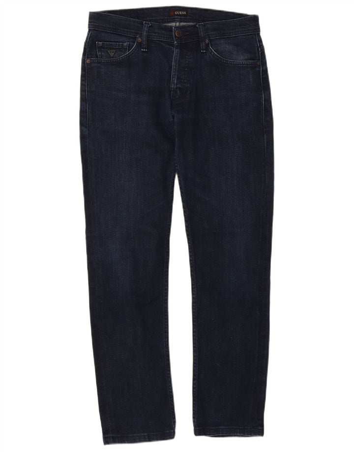 Jeans slim masculino GUESS W29 L28 algodão azul marinho