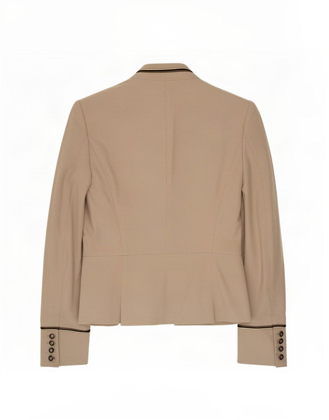 Jaqueta blazer feminina Zara com 4 botões Reino Unido 6 XS algodão bege