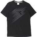 Camiseta gráfica masculina Diadora Top médio algodão preto