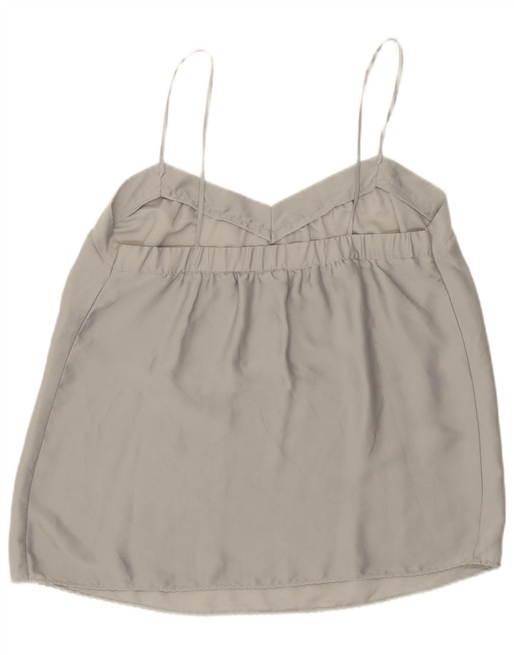 Benetton Cami Top Feminino UK 8 Pequeno Cinza