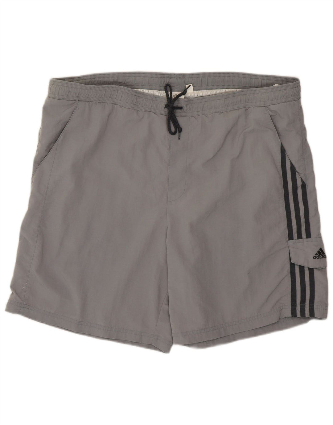 Shorts de natação masculino Adidas grande cinza poliamida