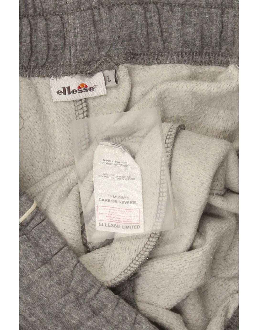 Calça de treino feminina Ellesse UK 14 grande algodão cinza