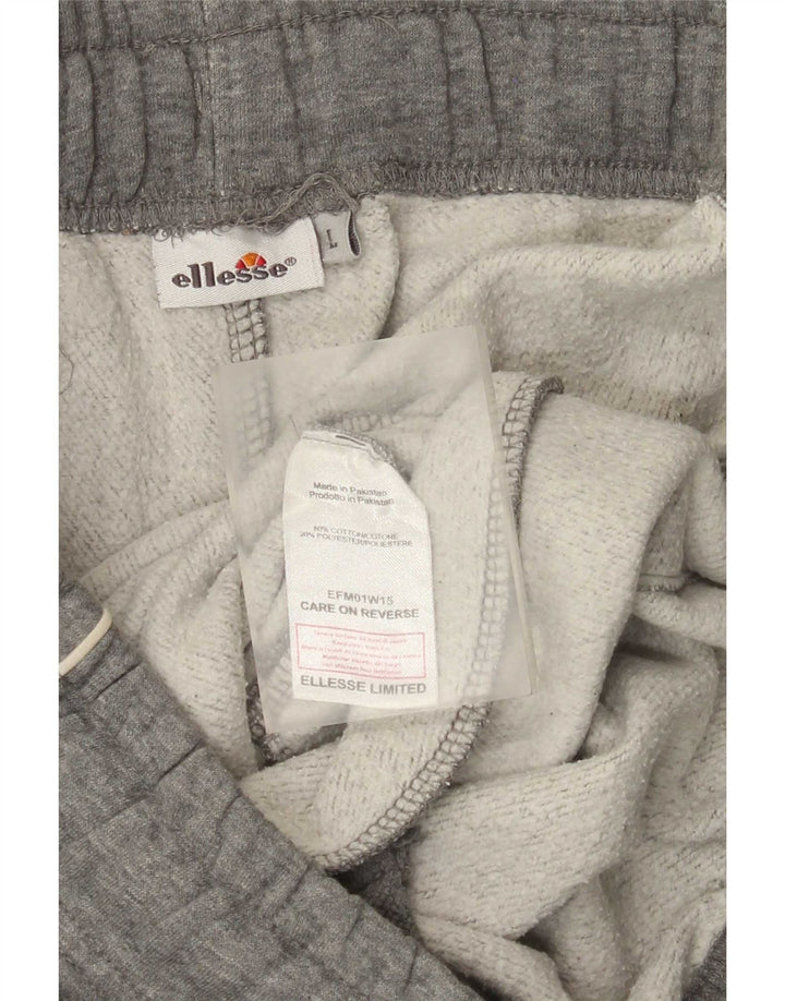 Calça de treino feminina Ellesse UK 14 grande algodão cinza