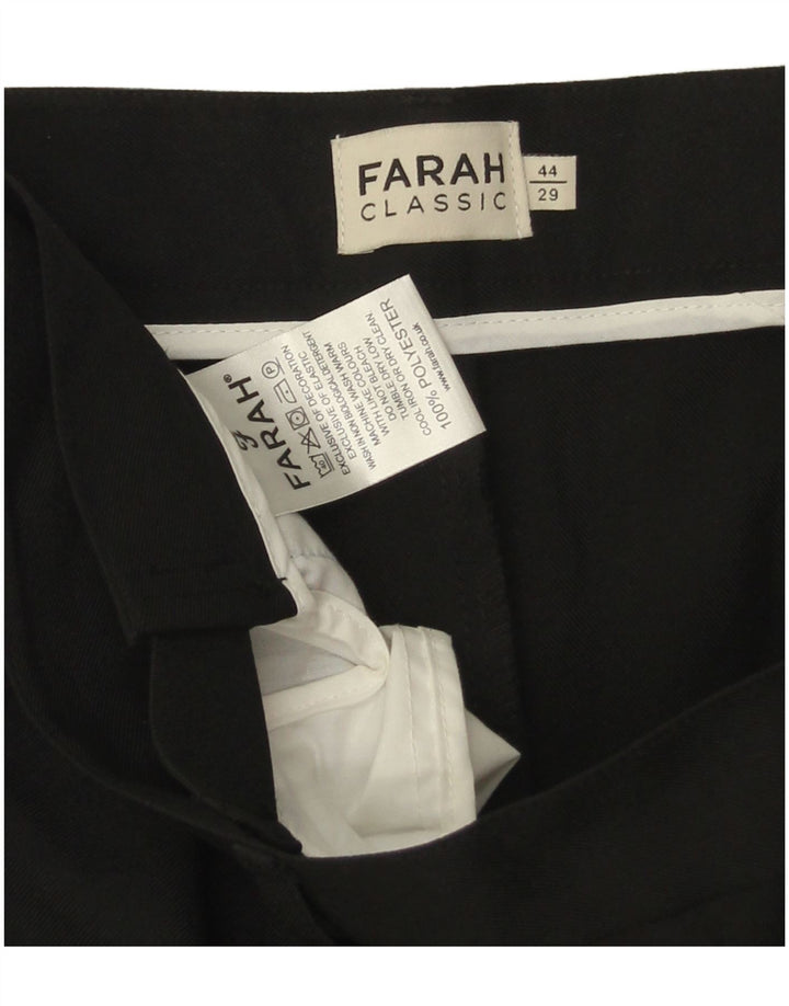 Farah Mens Classic Slim Chino Calça W44 L29 Poliéster Preto