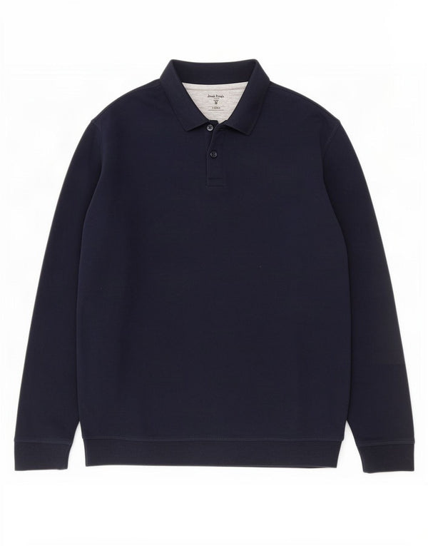 Suéter masculino James Pringle com gola polo e algodão azul marinho