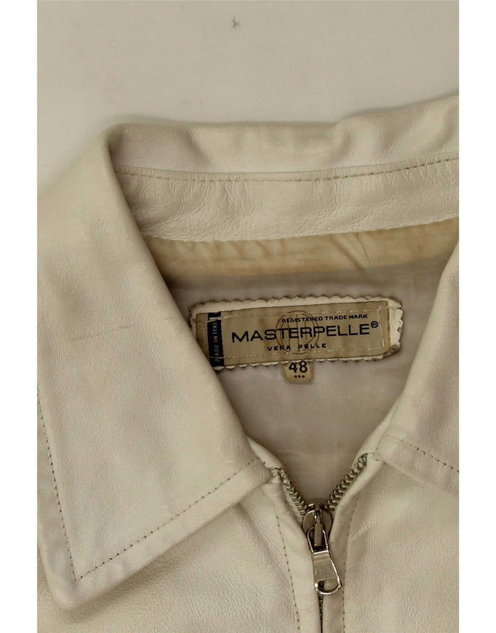 Jaqueta feminina de couro Masterpelle IT 48 XL couro branco