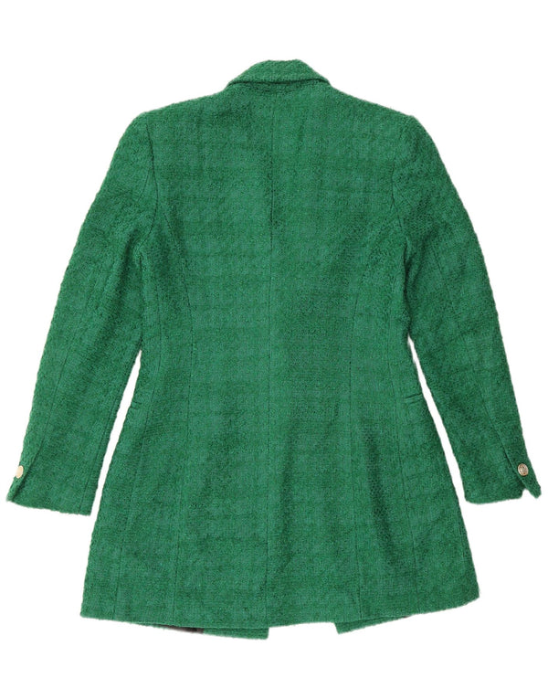 Sobretudo feminino Zara UK 10 pequeno acrílico verde