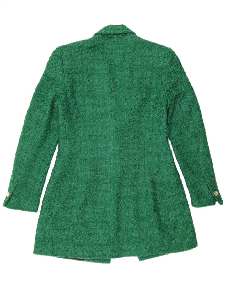Sobretudo feminino Zara UK 10 pequeno acrílico verde