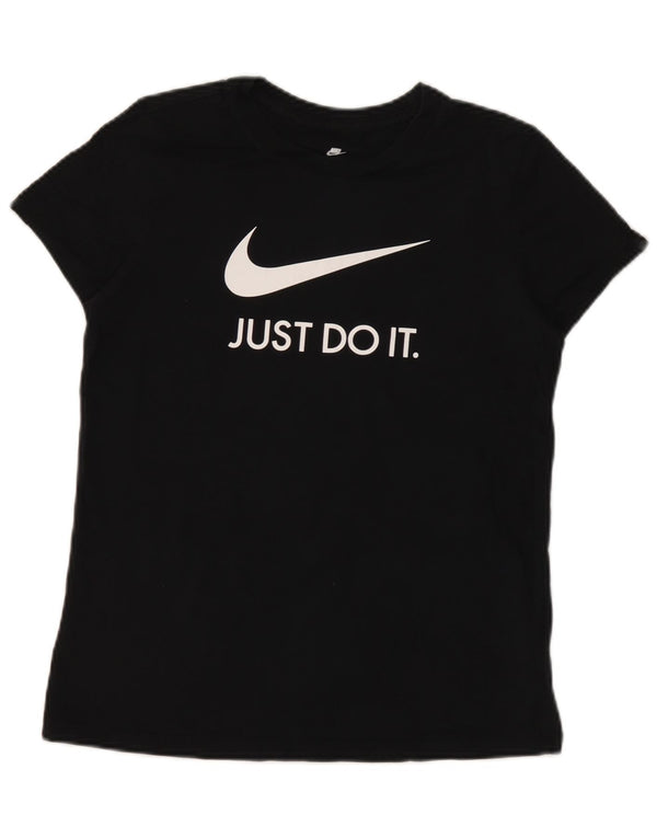 Camiseta Nike Feminina Slim Fit Graphic Top UK 14 Grande Algodão Preto
