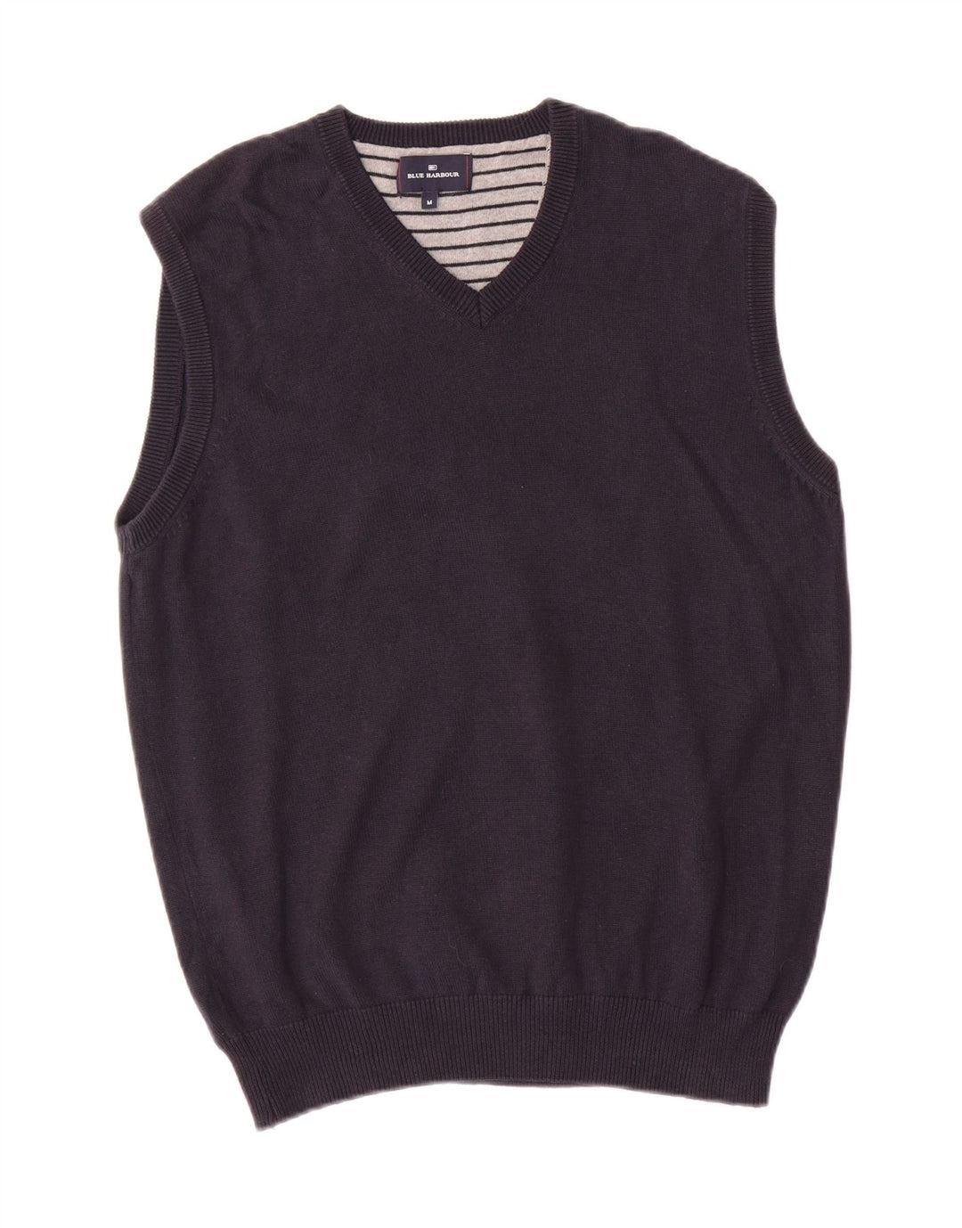 Regata masculina Marks & Spencer Blue Harbour Vest de algodão azul marinho médio