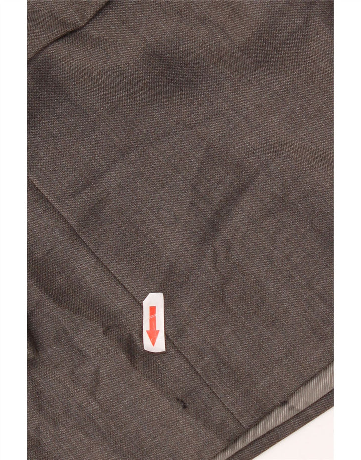 Jaqueta blazer masculina de 3 botões Marks & Spencer Reino Unido 44 XL cinza nova lã