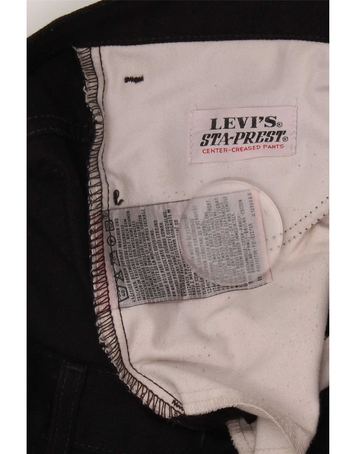 Jeans retos masculinos Levi's W33 L29 algodão preto