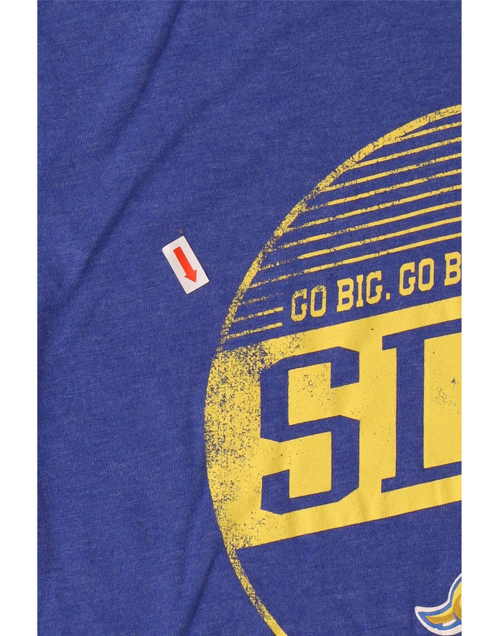 Russell Athletic Camiseta masculina gráfica Top médio algodão azul