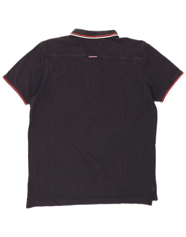 Camisa polo masculina Tommy Hilfiger Slim Fit XL azul marinho algodão