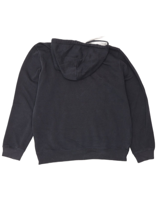 Champion Mens Graphic Hoodie Jumper Large Navy Blue Cotton