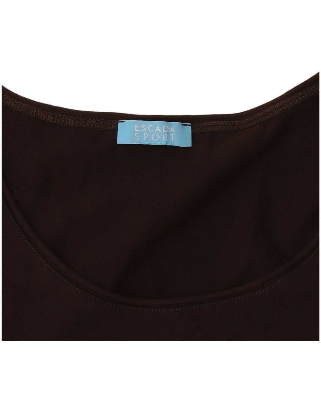 Escada Womens Crop Graphic T-Shirt Top UK 8 Small Brown