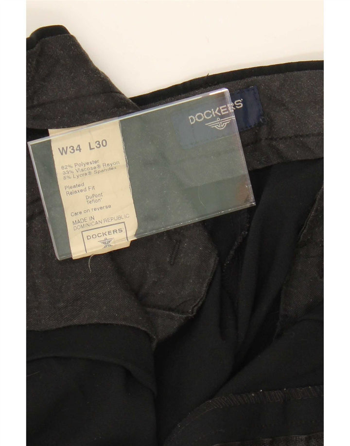 Calça masculina Dockers Straight Suit W34 L30 poliéster preto