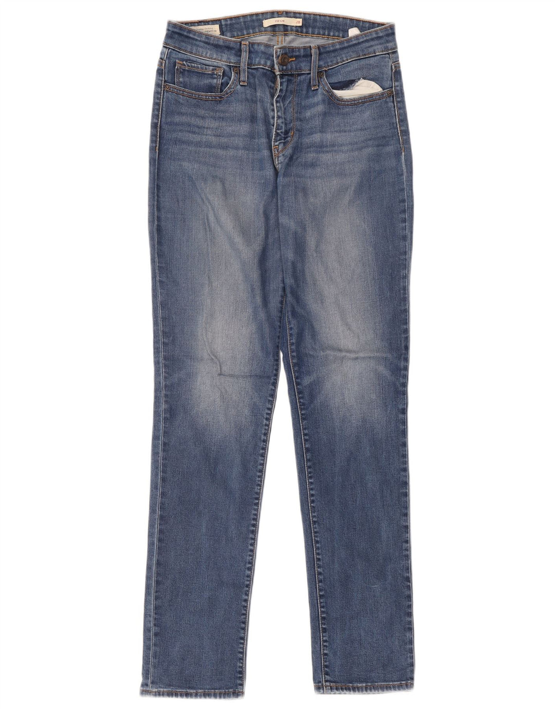 Jeans Levis 712 Slim Feminino W28 L32 Azul Lyocell