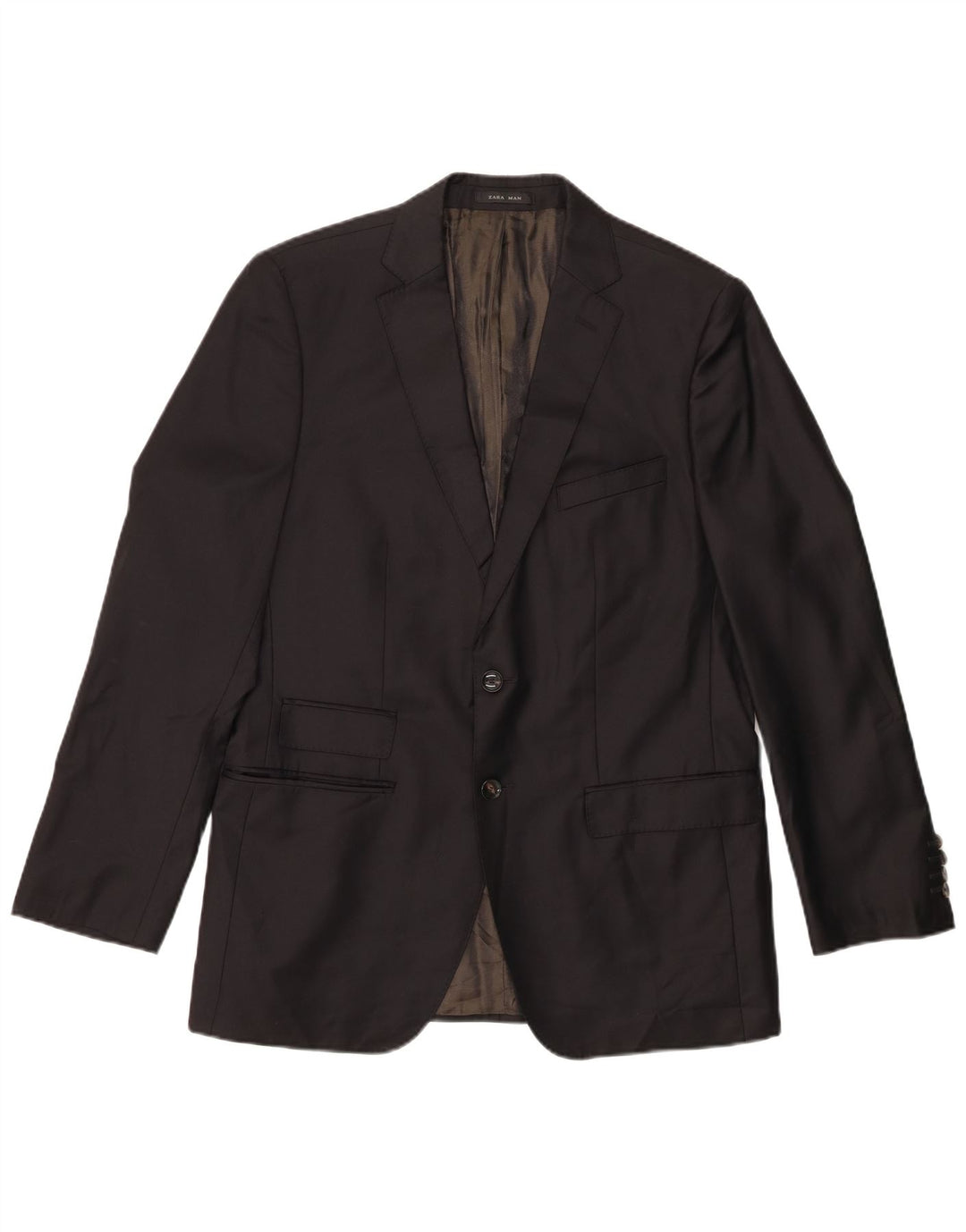 Jaqueta blazer masculina Zara Classics com 2 botões EU 50 lã preta média
