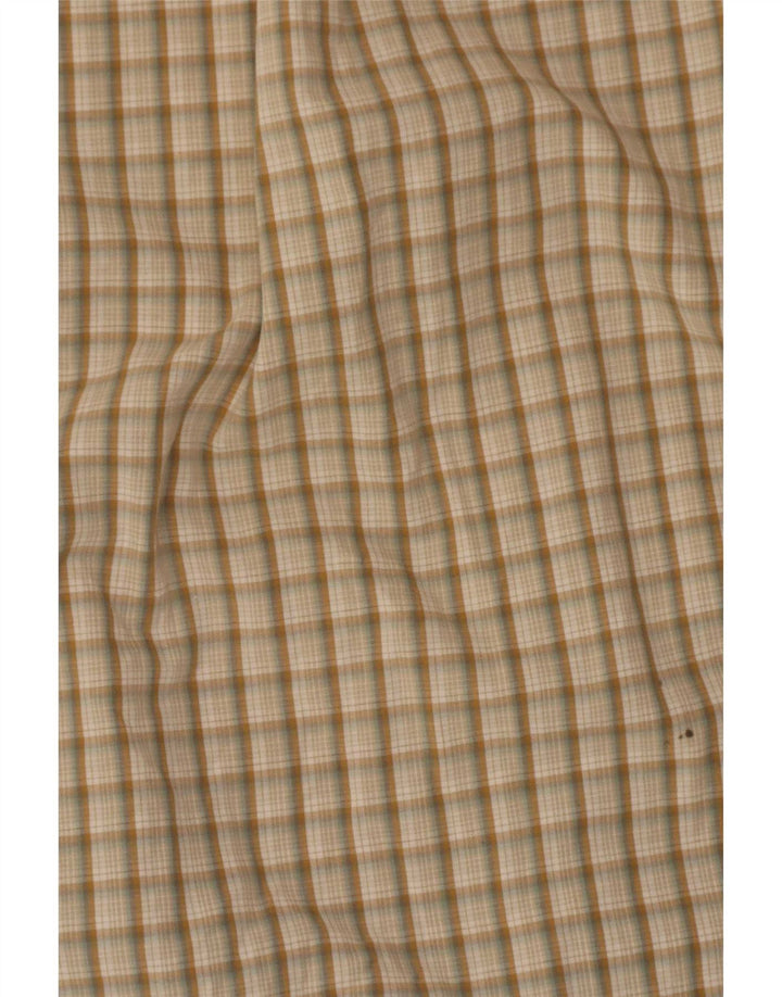 Wrangler Camisa masculina grande xadrez bege