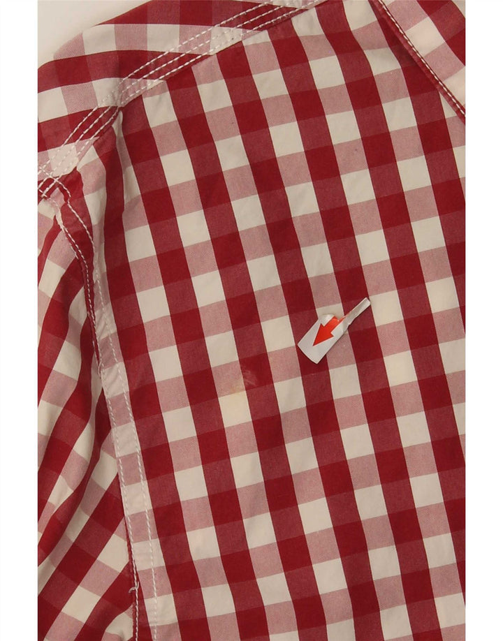 Camisa masculina Fat Face XL algodão guingão vermelho