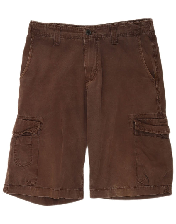 Carhartt Mens Cargo Bermuda Shorts W30 Médio Algodão Marrom