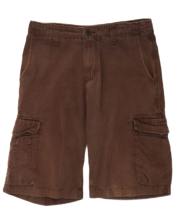 Carhartt Mens Cargo Bermuda Shorts W30 Médio Algodão Marrom