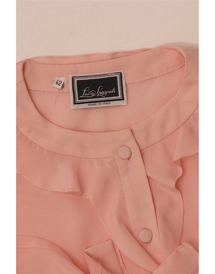 Blusa feminina Luisa Spagnoli com babados na frente IT 42 rosa médio