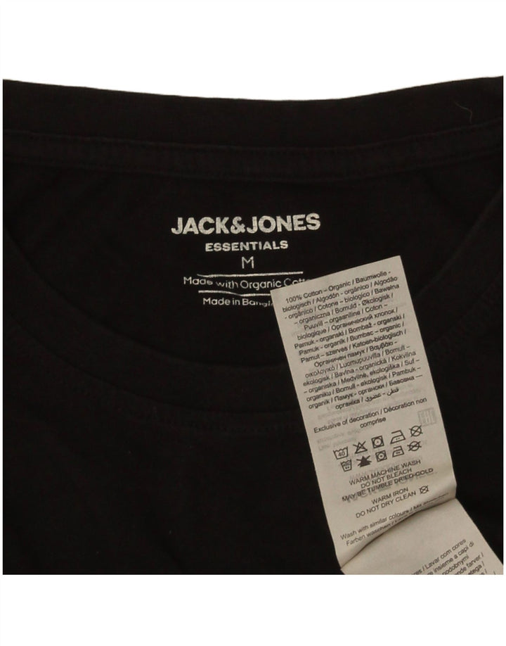 Camiseta masculina Jack & Jones Top médio algodão preto