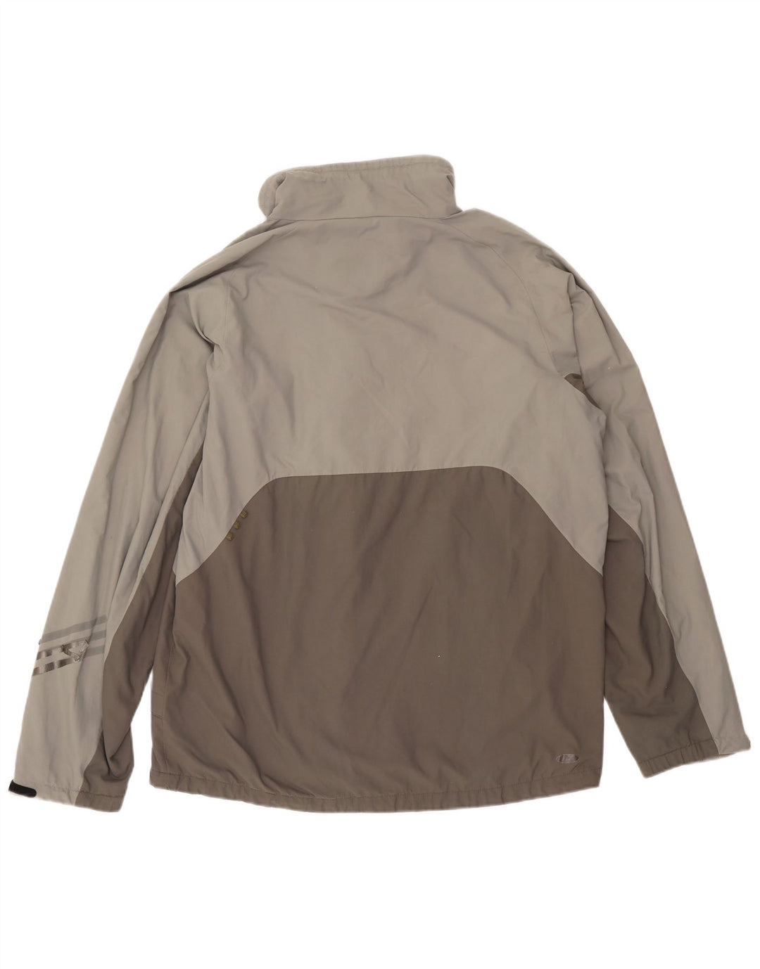 Jaqueta de chuva masculina Adidas UK 40 grande cinza colorblock nylon