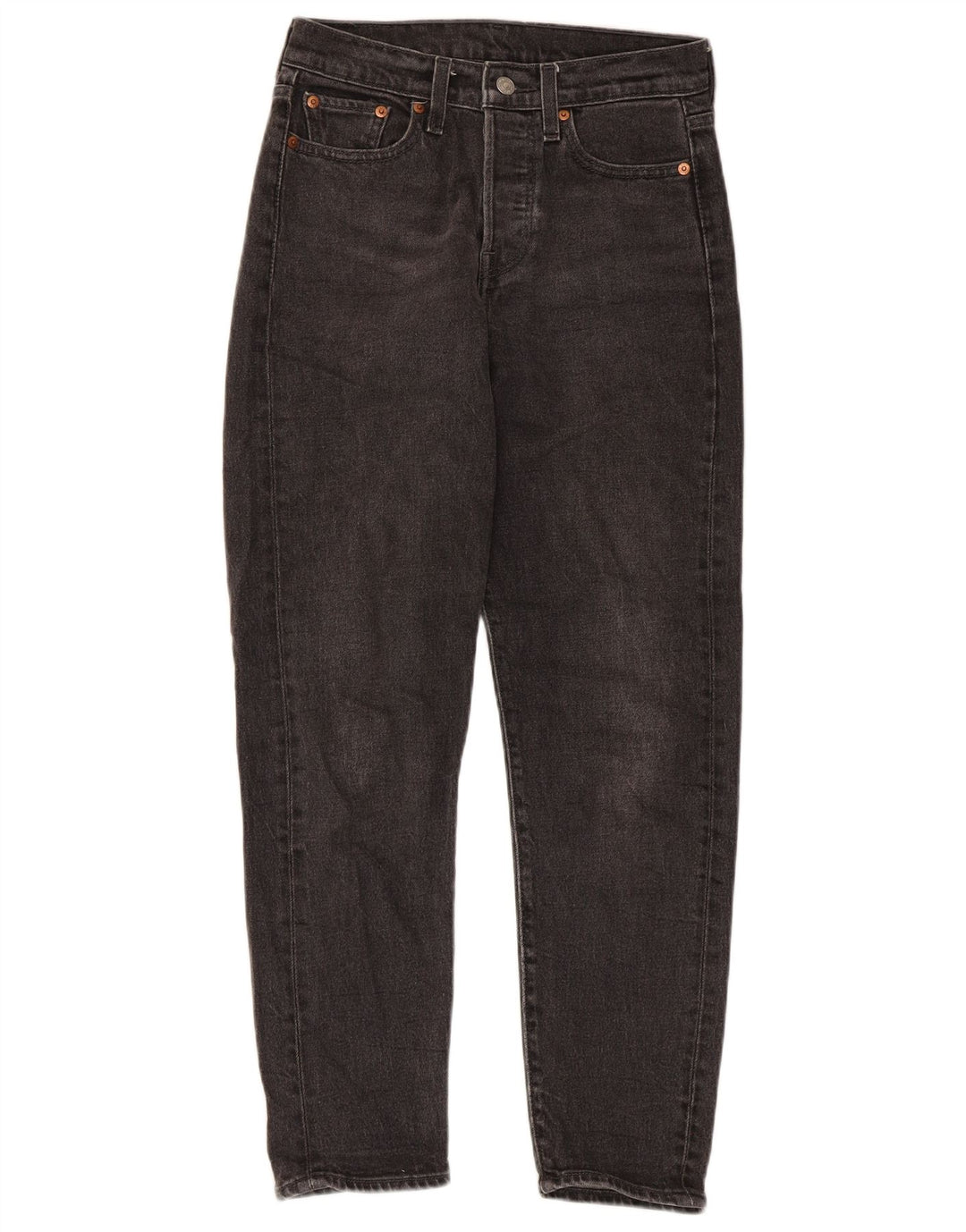 Calça jeans feminina Levi's Tapered W26 L27 algodão preto
