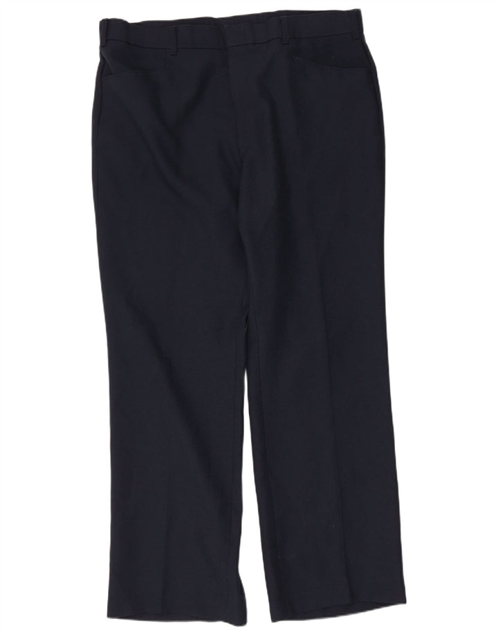 LEVI'S Mens Action Slacks Calças retas casuais W38 L30 Azul marinho