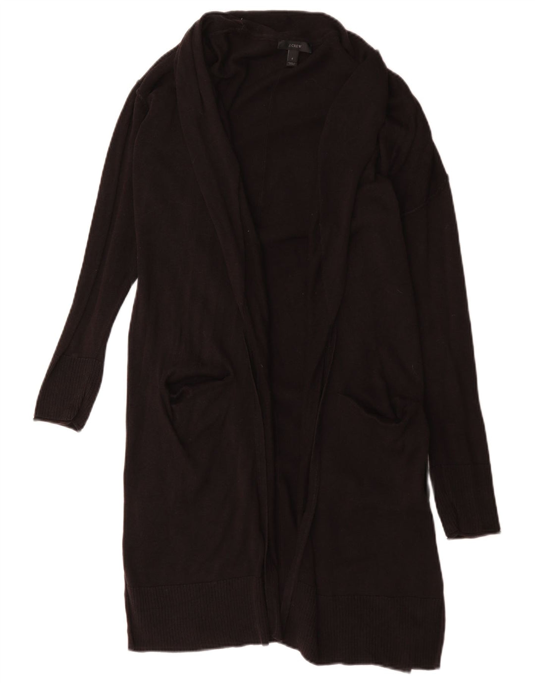 Suéter cardigã feminino J. Crew Longline oversized Reino Unido 10 pequeno preto