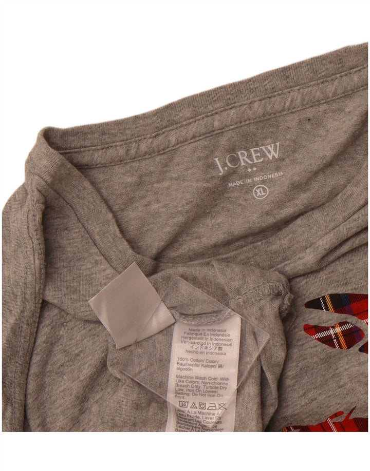 J. Crew Camiseta masculina gráfica Top XL algodão cinza