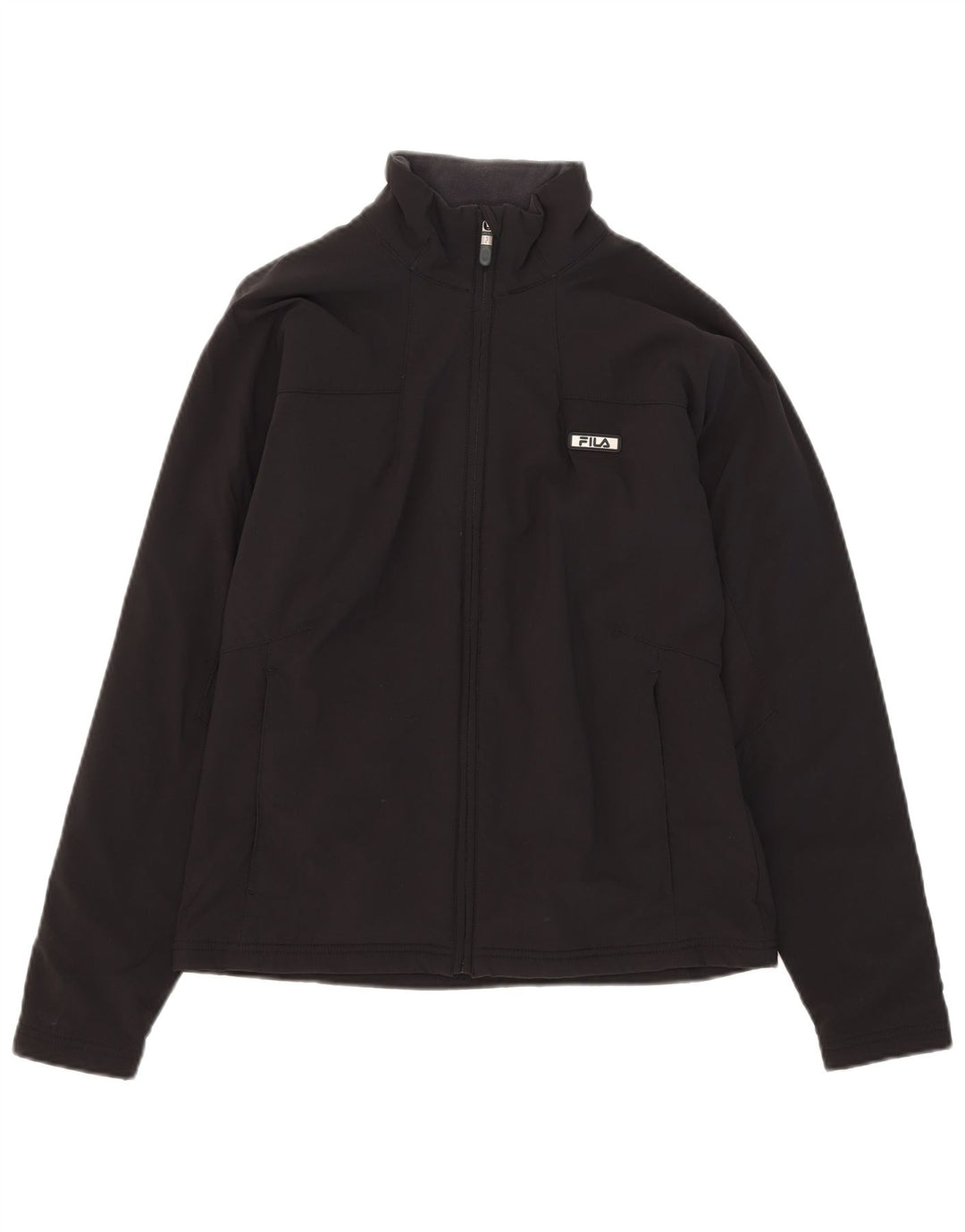 Fila Womens Tracksuit Top Jacket UK 14 Grande Preto Nylon
